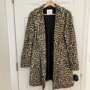 Mango leopard coat small